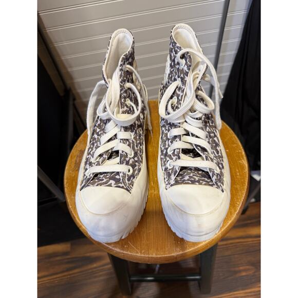 Converse Chuck Taylor All Star Lugged 2.0 Jacquard High Sand Dune Tennis Shoes - Picture 2 of 10